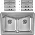 Ticor Stainless Steel 18-guage Overmount Kitchen Sink