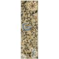 Handmade Botanical Gardens Green Wool Rug (2'3 x 8')