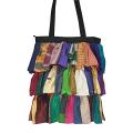 Silk Sari Motley Layered Handbag (India)