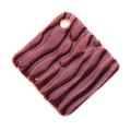 Ceramic Glazed Painted 44mm Square Red Pendant
