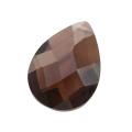 Cubic Zirconia CZ Briolette 12 x 16mm Smoke Topaz Bead