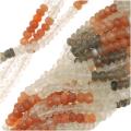 Multicolor Moonstone Gem Faceted Rondelle Beads 14-inch Strand