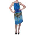 Sangria Women's Stripe and Paisley Stretch Knit Sleeveless Dress