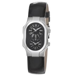 Philip Stein Women's 'Signature' Black Patent Leather Strap Watch