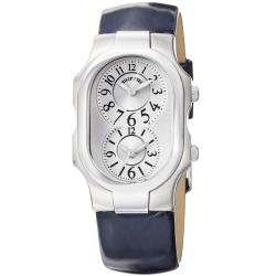 Philip Stein Women's 'Signature' Blue Patent Leather Strap Watch