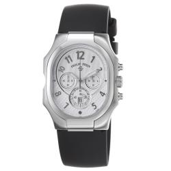 Philip Stein Men's 'Signature' Black Rubber Strap Chronograph Watch