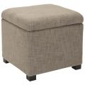 Broadway Grey Viscose Storage Ottoman