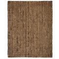 Handwoven Sutra Brown/ Ivory Ribbed Jute Rug (8' x 10')