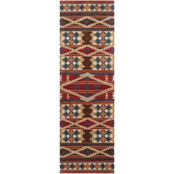 Dick Idol Hand-tufted Blue Element Wool Rug (2'6 x 8')