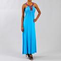 Meetu Magic Women's Turquoise Beaded Neck Dress