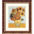 Vincent Van Gogh 'Sunflowers on Blue, 1888 ' Framed Art Print