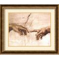 Michelangelo Buonarroti 'The Creation of Adam (Detail I)' Framed Art Print