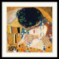 Gustav Klimt 'The Kiss (Der Kuss), detail 1' Framed Art Print