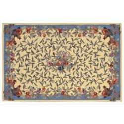 Hand-hooked Yellow Country Heritage Rug (2'6 x 4'2)