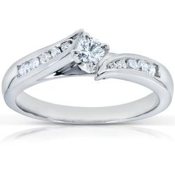14k White Gold 1/4ct TDW Diamond Engagement Ring