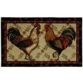 Mohawk Home Country Roosters Brown Kitchen Rug (2'6 x 4'2)