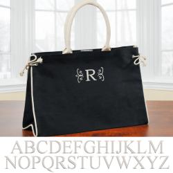 Cathy's Concepts 'Hampton' Black Personalized Tote