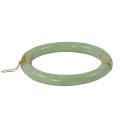 Gems For You 14k Yellow Gold Green Jadeite Bangle Bracelet