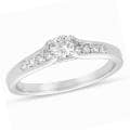 14k White Gold 3/8ct TDW Diamond Engagement Ring (H-I, I1-I2)