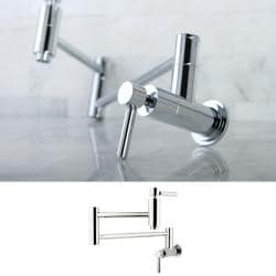 Contemporary Chrome Wallmount Pot-filler Kitchen Faucet