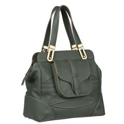 Chloe Mary Green Leather Satchel Bag