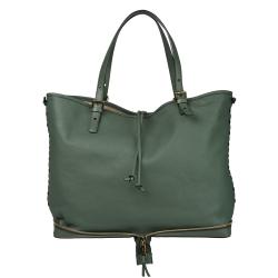 Chloe 'Ellen Moyen' Sea Green Leather Oversized Tote Bag