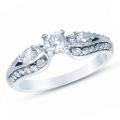 14k White Gold 3/4ct TDW Diamond Engagement Ring (I-J, SI1-SI2)
