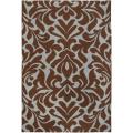 Hand-woven Brown Market D Wool Rug (8' x 11')
