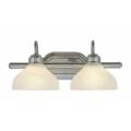 Classic Two-light Brushed Nickel Bathroom Fixture