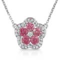 Miadora 14k White Gold 1/2ct TDW Pink and White Diamond Necklace (H-I, I1-I2)