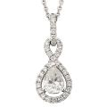 14k White Gold 1 1/8ct TDW Diamond Necklace (H-I, I1-I2)
