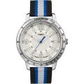 Timex Men's T2N754 Weekender Sport Black/Grey/Blue Stripe Nylon Strap Watch