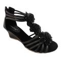 Carrini Women's Rose Wedge Sandals