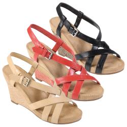 Aerosoles Women's 'At First Plush' Open Toe Slingback Strappy Wedges