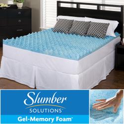Slumber Solutions Gel Big Bump 4-inch Queen/ King/ Cal King-size Memory Foam Mattress Topper