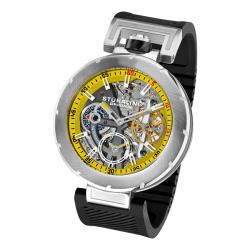 Stuhrling Original Men's Emperor VT Automatic Black Rubber Strap Watch