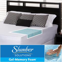 Slumber Solutions Gel 3-inch Twin/ Full-size Memory Foam Mattress Topper with Cover
