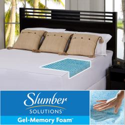 Slumber Solutions Gel Highloft 3-inch Queen/ King/ Cal King-size Memory Foam Mattress Topper with Cover