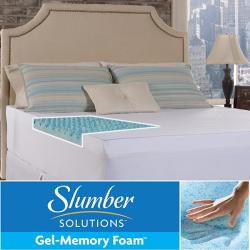 Slumber Solutions Gel Big Bump 4-inch Memory Foam Mattress Topper with Cover