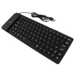 BasAcc Black Foldable USB Keyboard