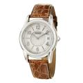 Coach Carlyle Men's Silver Dial Leather Watch