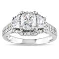 14k White Gold 1 4/5ct TDW Emerald-Cut Diamond Ring (F-G, SI1-SI2)