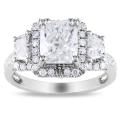 14k White Gold 2 3/4ct TDW Cushion-cut Diamond Ring (G-H, I1-I2)