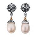 Meredith Leigh 14 Karat Gold & Sterling Silver Pearl Earrings
