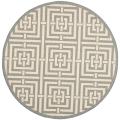 Poolside Grey/ Cream Indoor Outdoor Rug (6'7 Round)