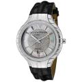 Christian Bernard Men's 'Golden' Black Leather Watch