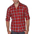 191 Unlimited Men's Red Plaid Cotton Flannel Shirt