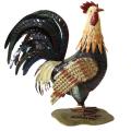 Artisan Hand-Finished Metal Rooster Standing Figurine