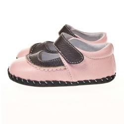 Little Blue Lamb Infant/ Toddler Hand stitched Pink Leather Walking