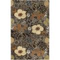 Hand-tufted Brown Abha New Zealand Wool Rug (5' x 8')